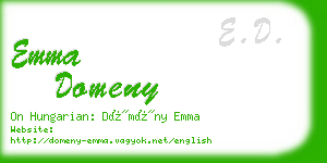 emma domeny business card