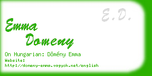 emma domeny business card